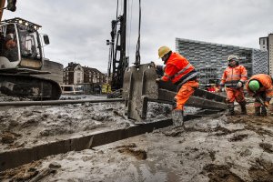 Spezialtiefbauarbeiten am Projekt Scandic Spectrum sind im vollen Gange